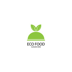 Eco Food logo template, vector illustration - Vector