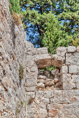 Ancient ruins. The Mediterranean