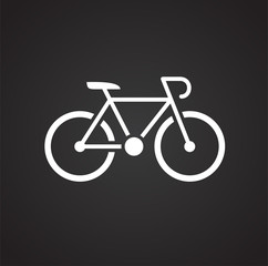 Bicycle icon on background for graphic and web design. Simple vector sign. Internet concept symbol for website button or mobile app.