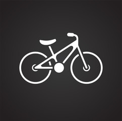 Bicycle icon on background for graphic and web design. Simple vector sign. Internet concept symbol for website button or mobile app.