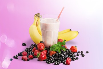 Fruit Smoothie Isolated on a White Background
