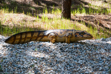 Dinosaur in the Dino Park in Portugal with full size dinosaurs