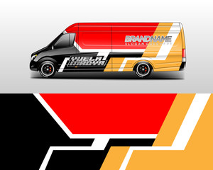 Van wrap design. Wrap, sticker and decal design for company. Vector format
