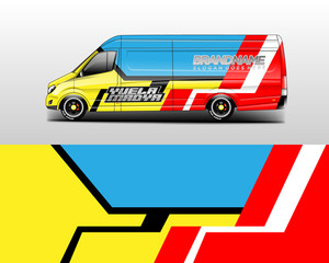 Van wrap design. Wrap, sticker and decal design for company. Vector format