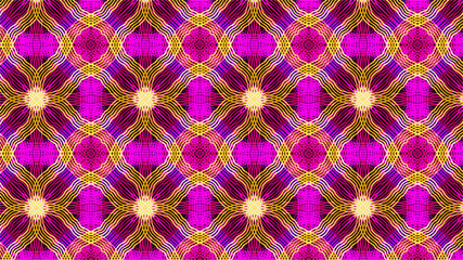 Ornate geometric pattern and artfully abstract multicolored background