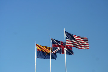 Flags of Arizona, United Kingdom and United States