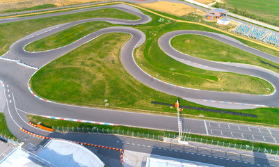 Race track, aerial view.