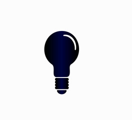 Web lamp icon isolated. Simple vector picture lamp - electric saving, light bulb