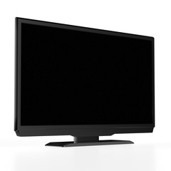 LED LCD tv isolated on white background. 3D rendering