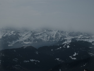 Fototapeta na wymiar Scenic view of Swiss Alps with snow on top