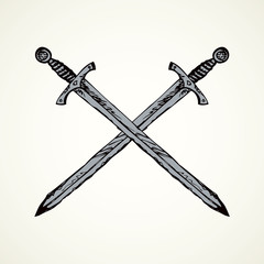 Old Epee. Vector drawing