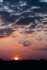 A very amazing an colorful sunrise in Germany. A beautiful sky.