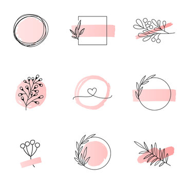 Floral Logo Templates Feminine Style