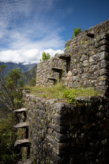 Fototapeta na wymiar inca ruins peru mountains