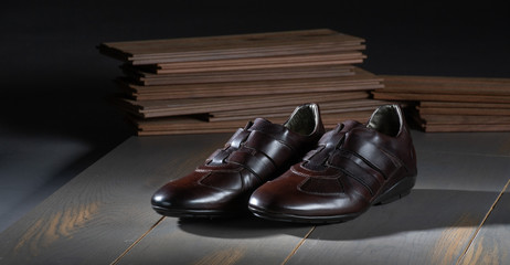 Brown crocodile shoes