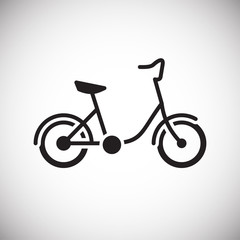 Fototapeta premium Bicycle icon on background for graphic and web design. Simple vector sign. Internet concept symbol for website button or mobile app.