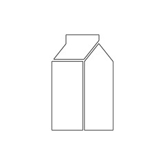 milk pack outline icon. Signs and symbols can be used for web, logo, mobile app, UI, UX