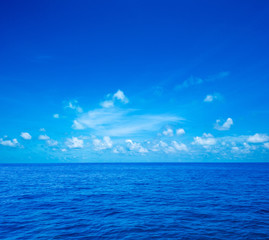 Blue sunny sea water surface