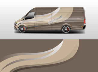 Obraz na płótnie Canvas Van wrap design. Wrap, sticker and decal design for company. Vector format