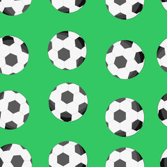 Soccer ball seamless pattern. 