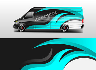 Van wrap design. Wrap, sticker and decal design for company. Vector format