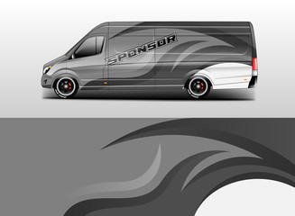 Van wrap design. Wrap, sticker and decal design for company. Vector format