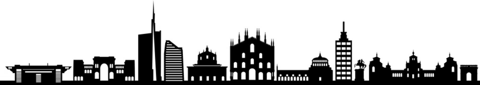 Mailand City Skyline Silhouette