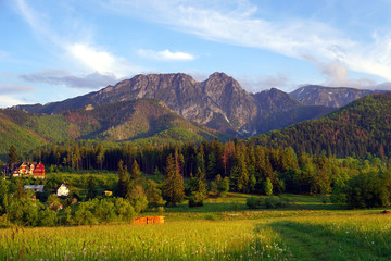 Giewont Mountain, one of the best known mountains in Polish Tatra Mountains
