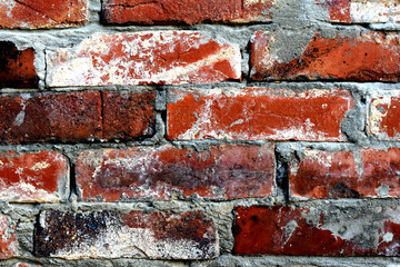 Red brick background, brick wall pattern texture. Design.