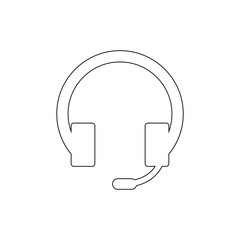 call chat help hotline support telephone voice outline icon. Signs and symbols can be used for web, logo, mobile app, UI, UX