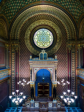 Interior Of The Spanish Synagogue; Prague, Czechia
