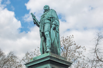 Statue of Frederick Duke of York and Albany on the Edinburgh Castle Esplanade Edinburgh Scotland