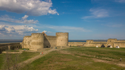 Fototapeta na wymiar Ukraine. Belgorod-Dniester. View of the Akkerman fortress from the drone. Types of Ukraine. Tourism in the country