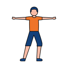 young man training sport