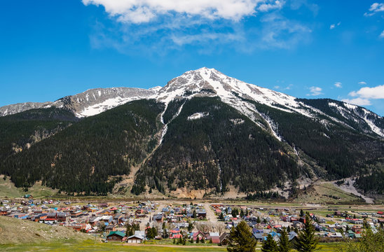 Silverton, a former silver mining camp, and federally designated National Historic Landmark District; Silverton, Colorado, United States of America