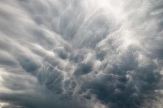 Storm clouds during a warning of tornadoes and hailstorms; Loveland, Colorado, United States of America