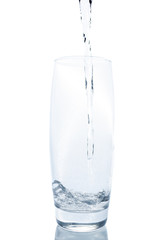 water on white background