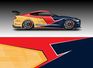 Car wrap designs vector . File ready to print and editable . Eps 10