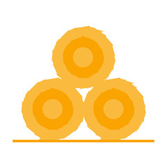 Round hay bales. Vector illustration © StockVector