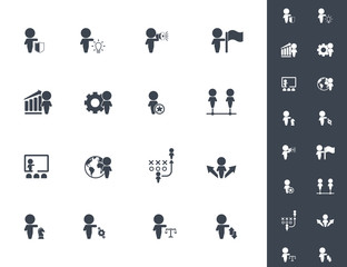 Business and management icon set