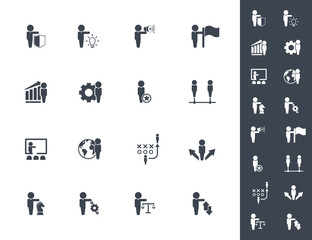 Business and management icon set