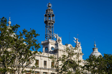 Obraz premium Central Post Office Building in Valencia