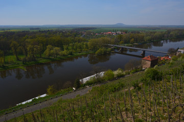 Fototapeta na wymiar Landscape of Czech republic, Rip mountain, Labe river - Melnik, Czech republic