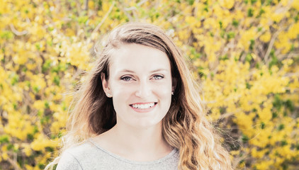 Beautiful Young Caucasian Woman Outdoor Shots in Nature