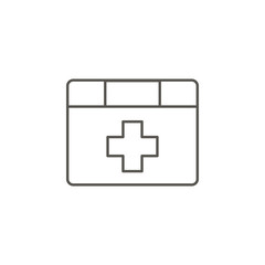 Obraz premium Cross, health, like, media, plus vector icon. Element of simple icon for websites, web design, mobile app, info graphics. Thick line icon for website design and development