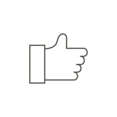 Like, arm vector icon. Element of simple icon for websites, web design, mobile app, info graphics. Thick line icon for website design and development
