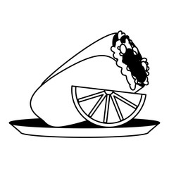 mexican burrito and lemon