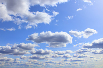 Obraz premium Beautiful cumulus clouds. Background. Landscape.