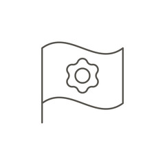 Flag, settings vector icon. Element of simple icon for websites, web design, mobile app, info graphics. Thick line icon for website design and development