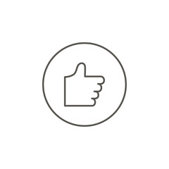 Like, circle vector icon. Element of simple icon for websites, web design, mobile app, info graphics. Thick line icon for website design and development